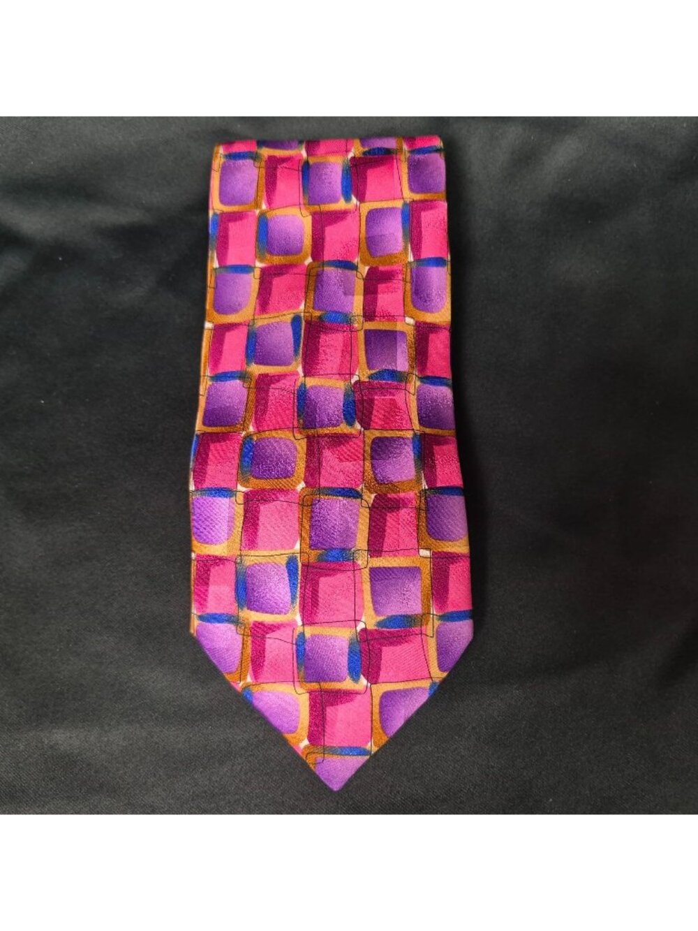 Jerry Garcia New York at Night Collection Thirty-Eight Pink Silk Necktie VTG